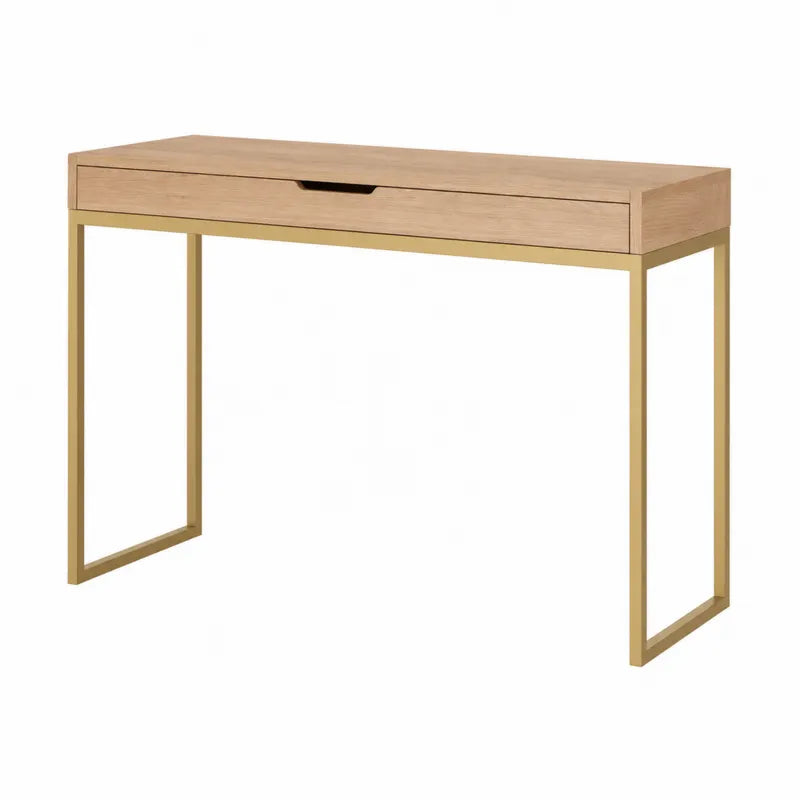 Konsola drewniana z metalową ramą 120 cm