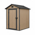 Domek ogrodowy plastikowy 185 cm x 152 cm x 226 cm brązowy