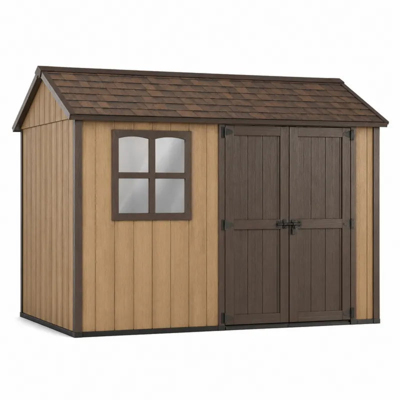 Szopa ogrodowa polipropylenowa 350 cm x 225 cm x 254 cm brązowy