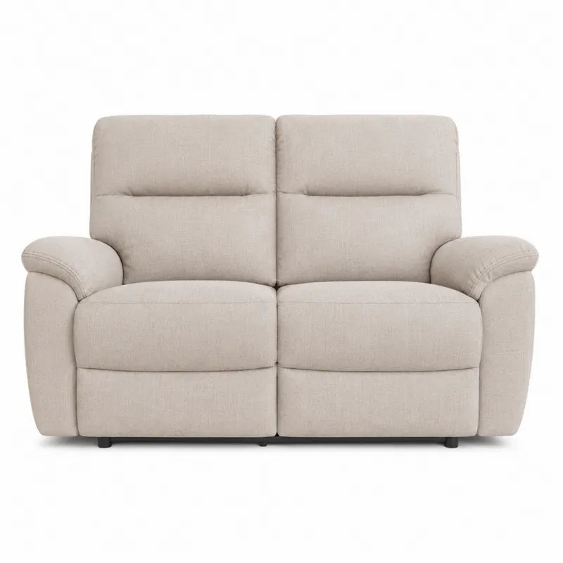 Sofa dwuosobowa materiałowa beżowa