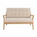 Dwuosobowa sofa bukowa z obiciem poliestrowym 130cm