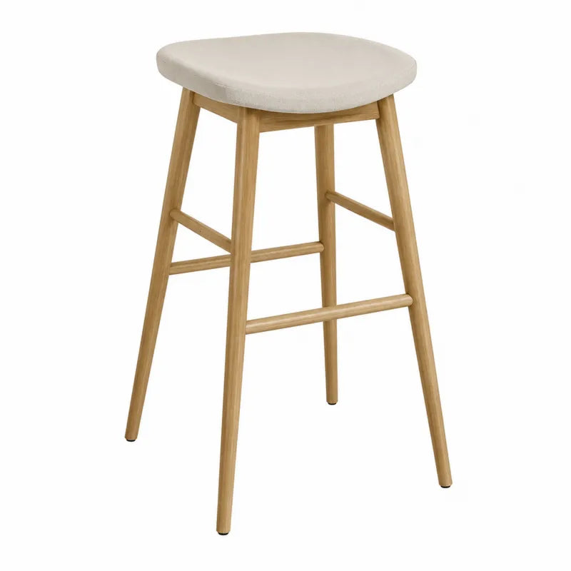Hoker drewniany dąb 75cm beżowy