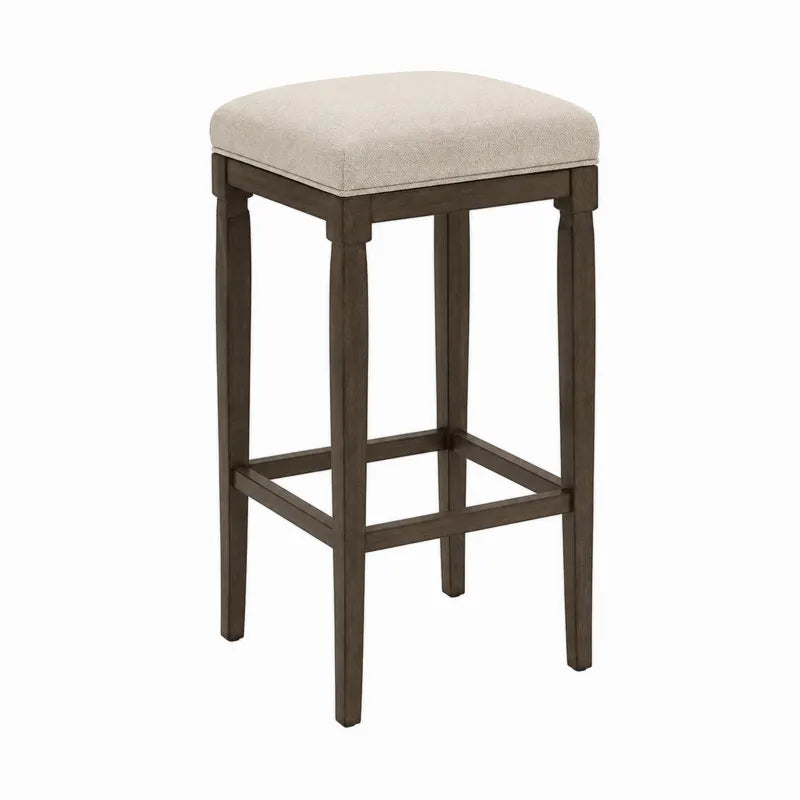 Stołek barowy drewniany beżowy 75 cm