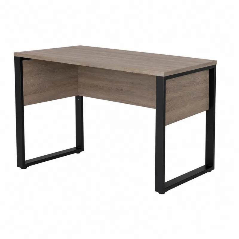 Biurko komputerowe z MDF i metalową ramą 120x60x75cm brązowy